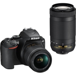 Camara Nikon D3500 24MP, Lente 18-55mm y 70-300mm