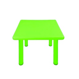 Mesa de plástico cuadrada niños verde