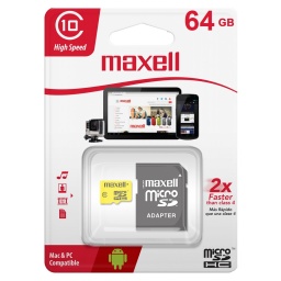 Memoria Micro SDHC Maxell 64GB clase 10