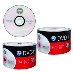 DVD-R 16X HP 120 min video, 4.7GB