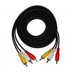 Cable audio / video stereo 3x3 rca
