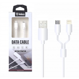 Cable Inkax MicroUSB/Iphone 2.1A 2 en 1