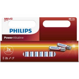 Pilas alcalinas Philips AAA x 12