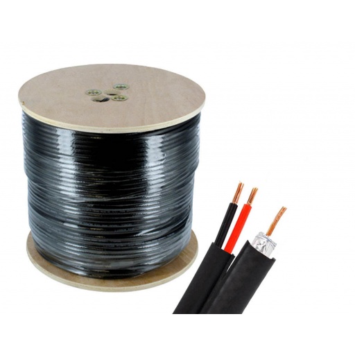 Cable siames NRG+ coaxil + corriente 305m