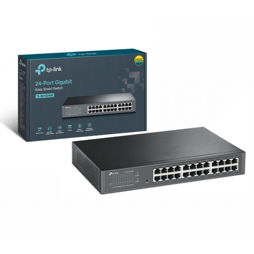Switch TP-Link 24 puertos gigabit rackeable administrable