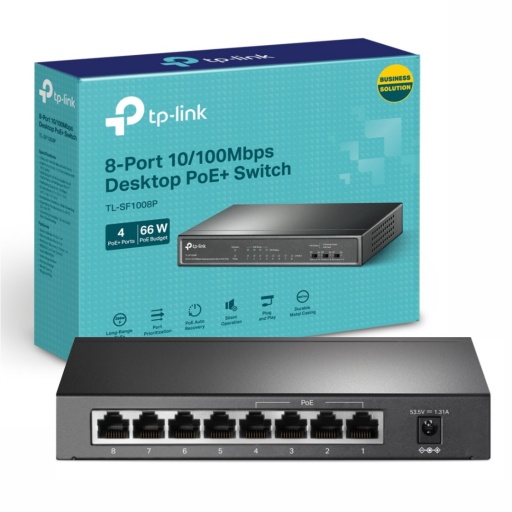 Switch TP-Link 8 puertos 10/100 PoE