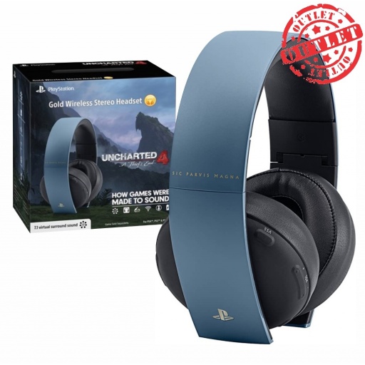 Auriculares Sony Gold PS5/PS4 inalambricos Uncharted 4 (con detalles)