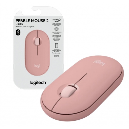 Mouse Logitech M350S Pebble 2 bluetooth rosa